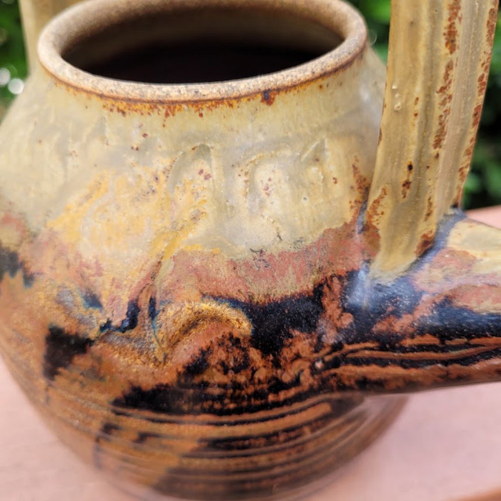 Vintage 1982 Studio Signed Art Pottery Tea Pot - Picture 4 of 13